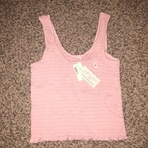 Pink scrunch tank top!